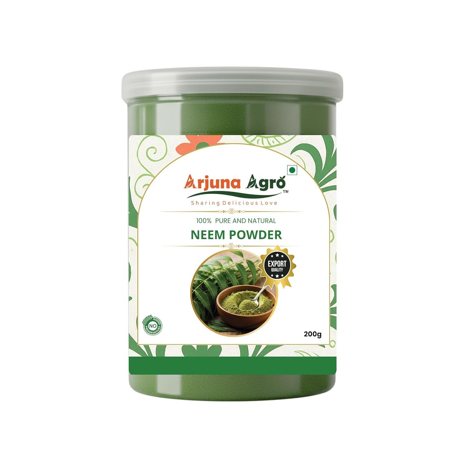 Arjuna Agro Neem Leaf Powder | Pure Neem Leaves | Single-Ingredient Herbal Powder for Traditional Use|200G