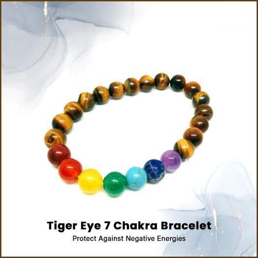 Tiger Eye 7 Chakra Bracelet